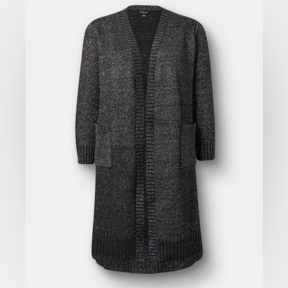 Torrid Metallic Duster Cardigan